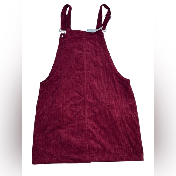 Women's Burgundy Corduroy Overall Dress - Picture 3 of 4